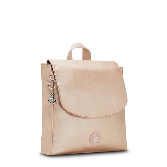 Kipling Dannie Metallic Small Rugzak Goud Beige | België 1669LI